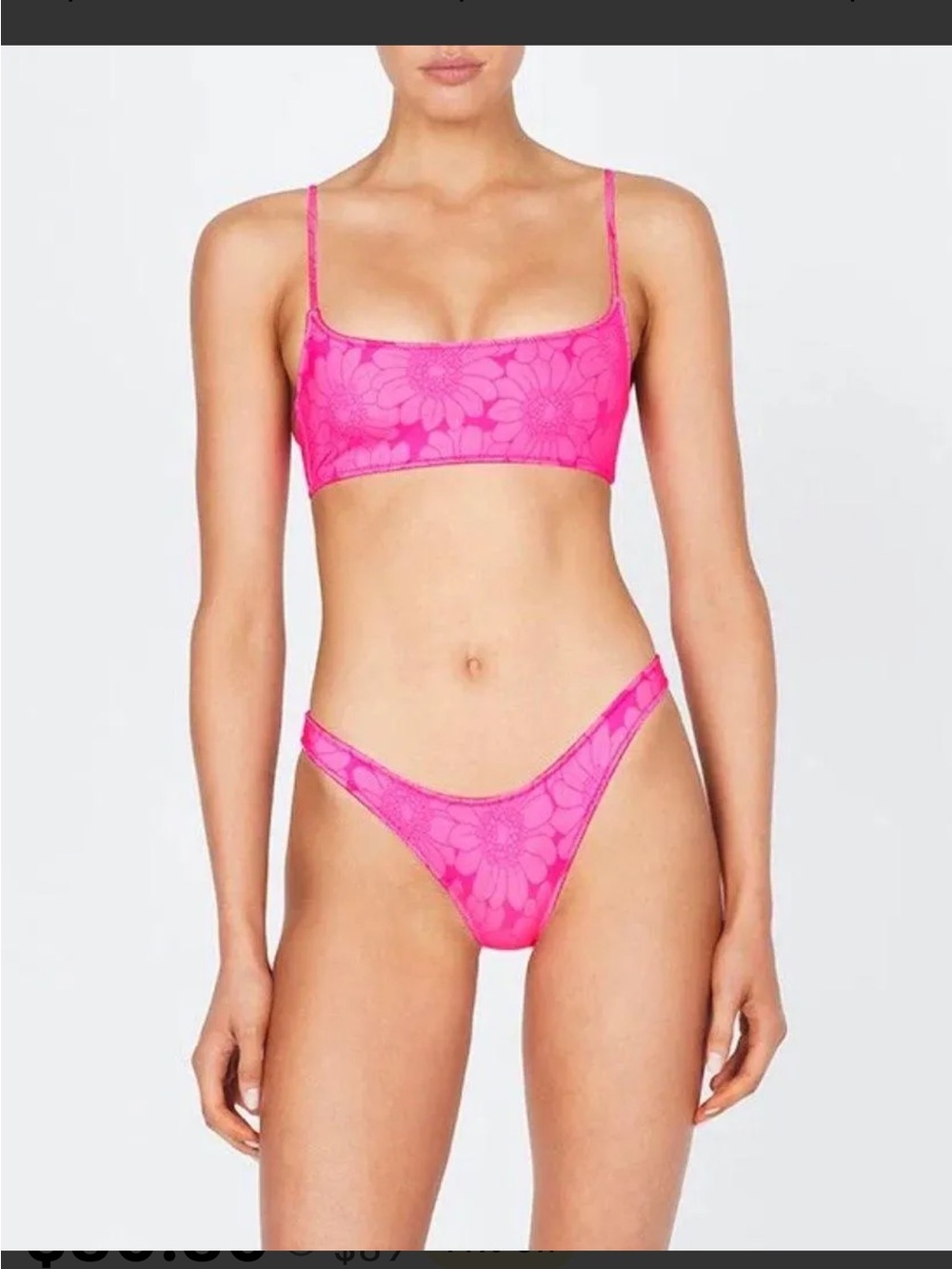 triangl swimwear Bright Pink Floral Bikini